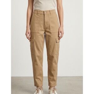 Tna Aritzia Women Khaki Tan High Rise Streetwear Utility Cargo Tapered Pants 8